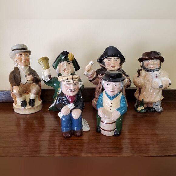 Vintage Toby Mugs Barware Made in England Hand Painted - Picture 2 of 13
